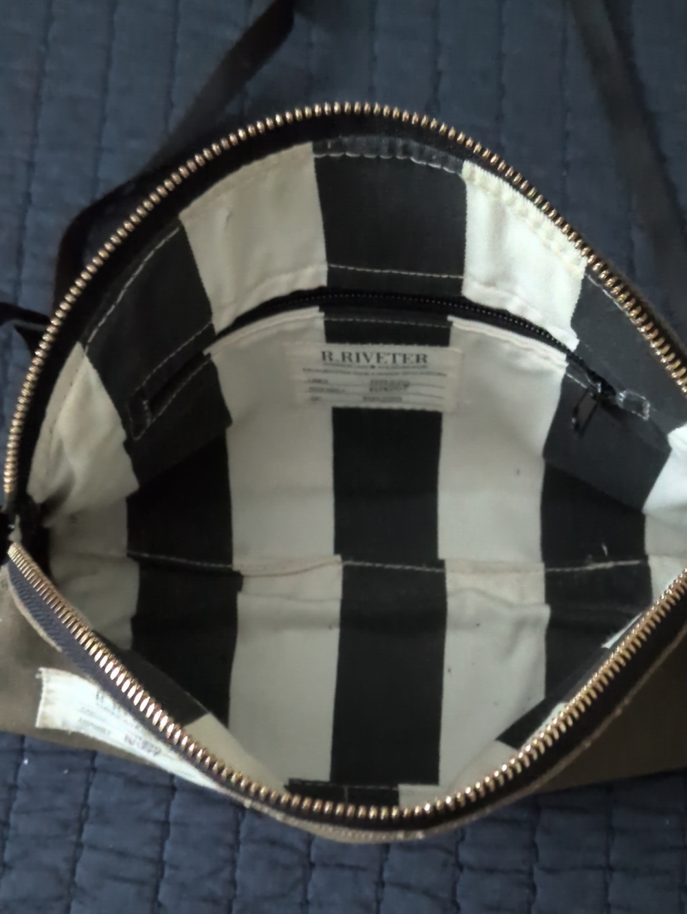 R. Riveter Canvas Hopper Crossbody Bag - Picture 7 of 8
